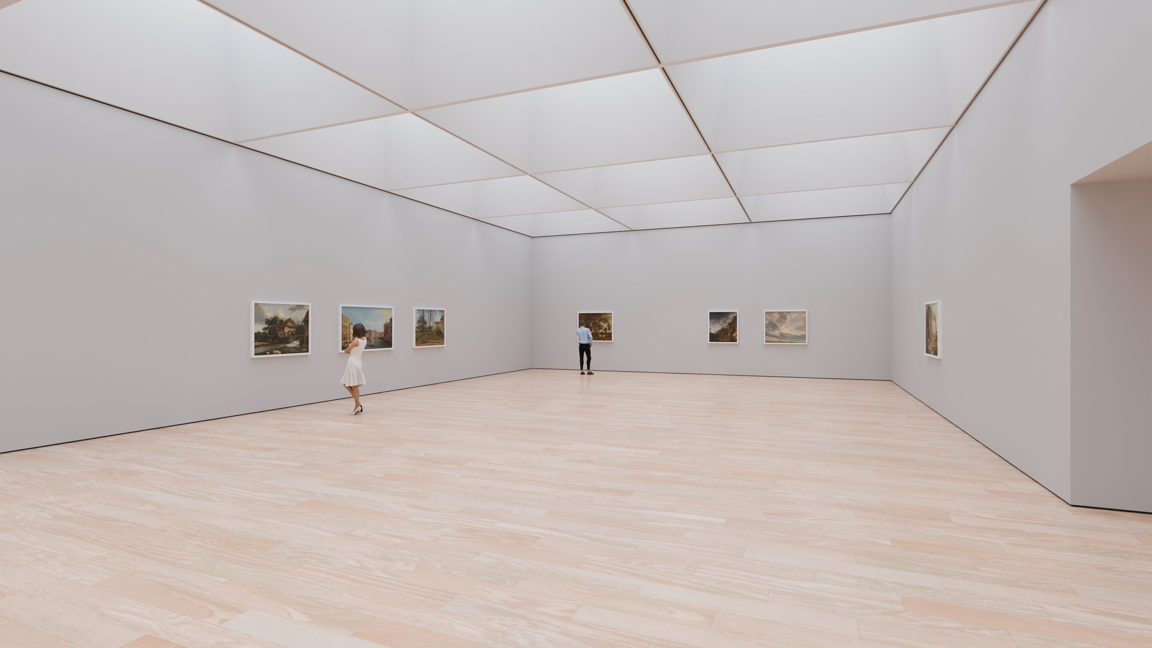 Art Museum Gallery Interior 49 Low-poly 3D model_6