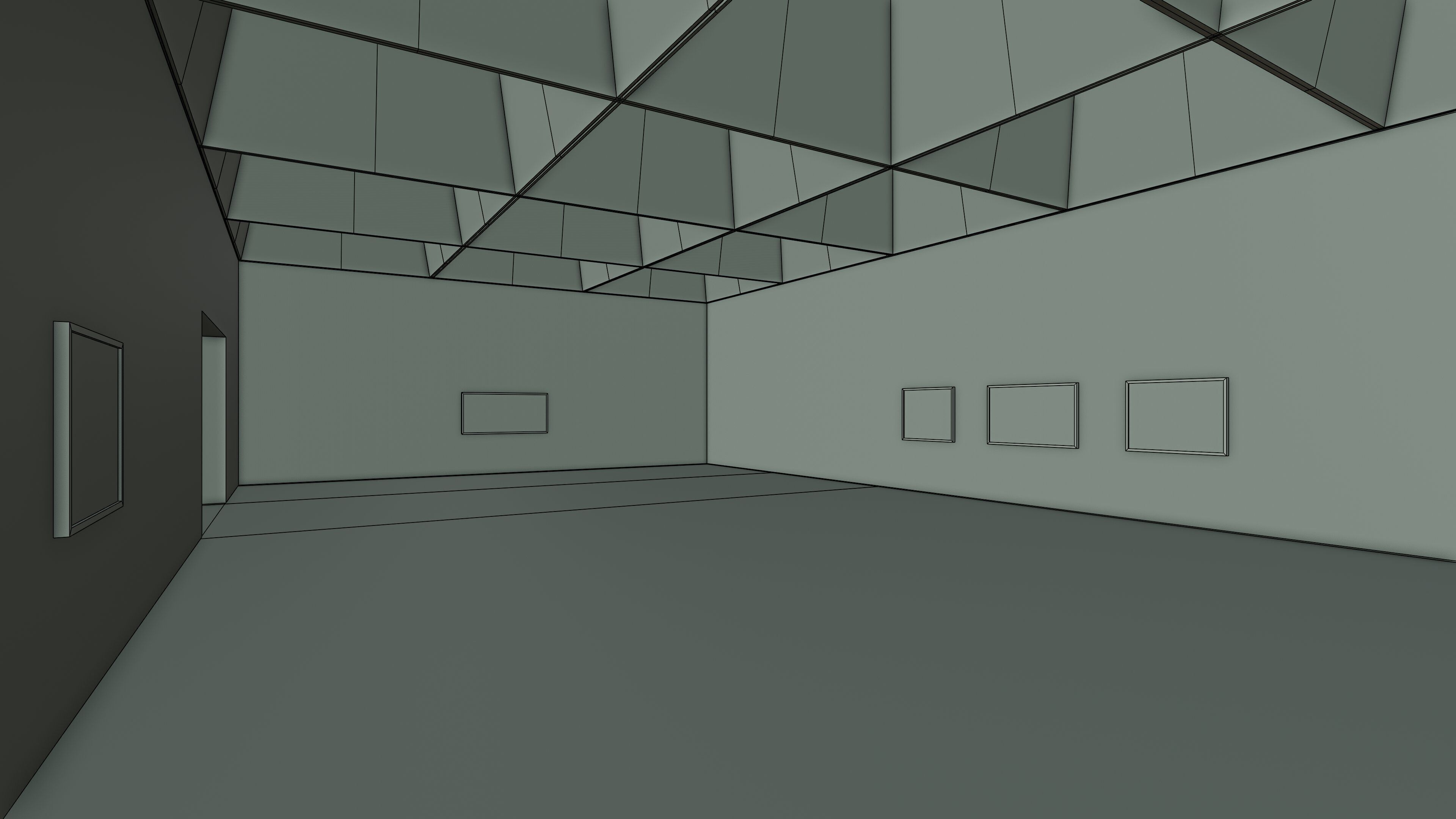 Art Museum Gallery Interior 49 Low-poly 3D model_17
