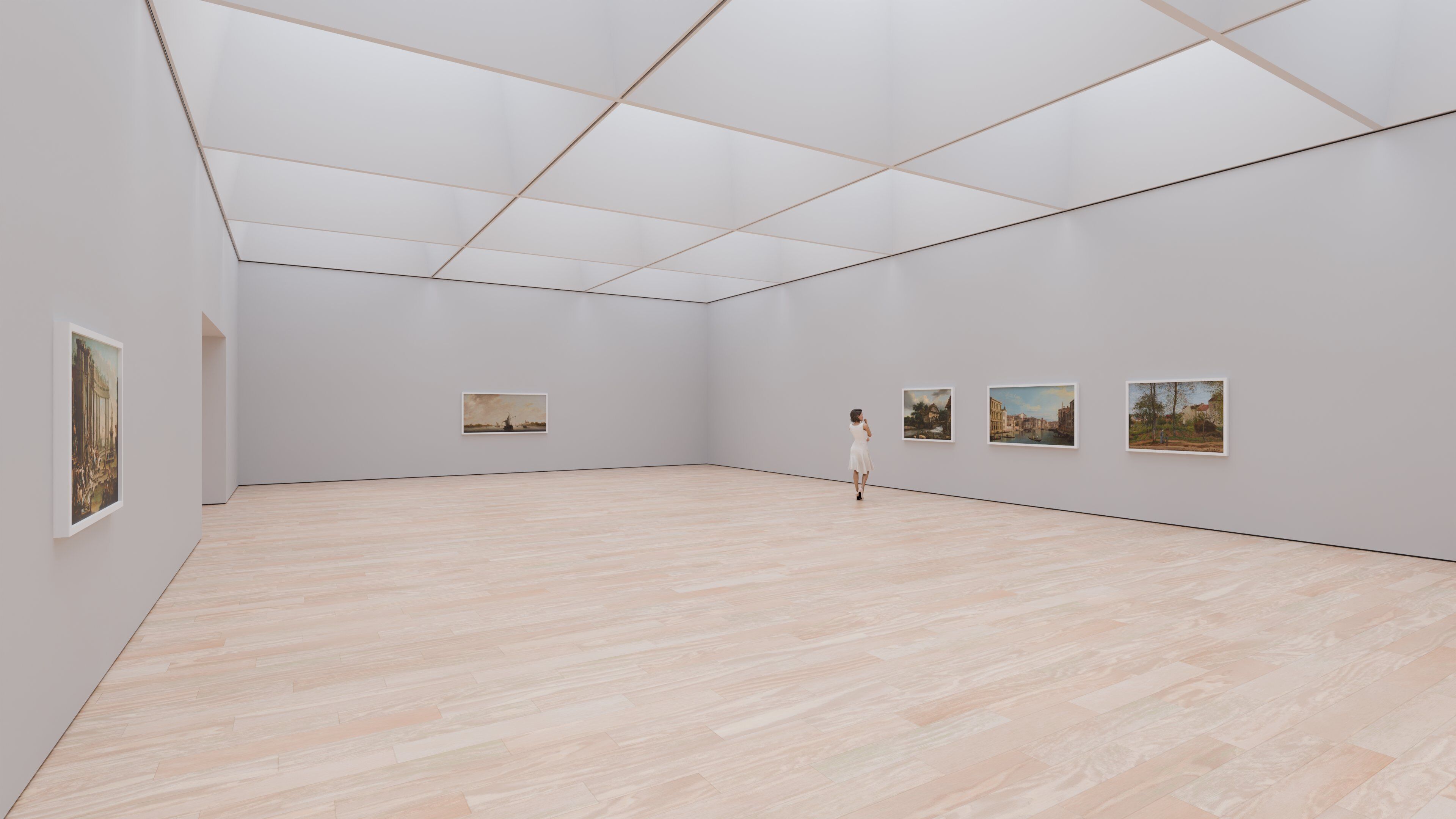 Art Museum Gallery Interior 49 Low-poly 3D model_7