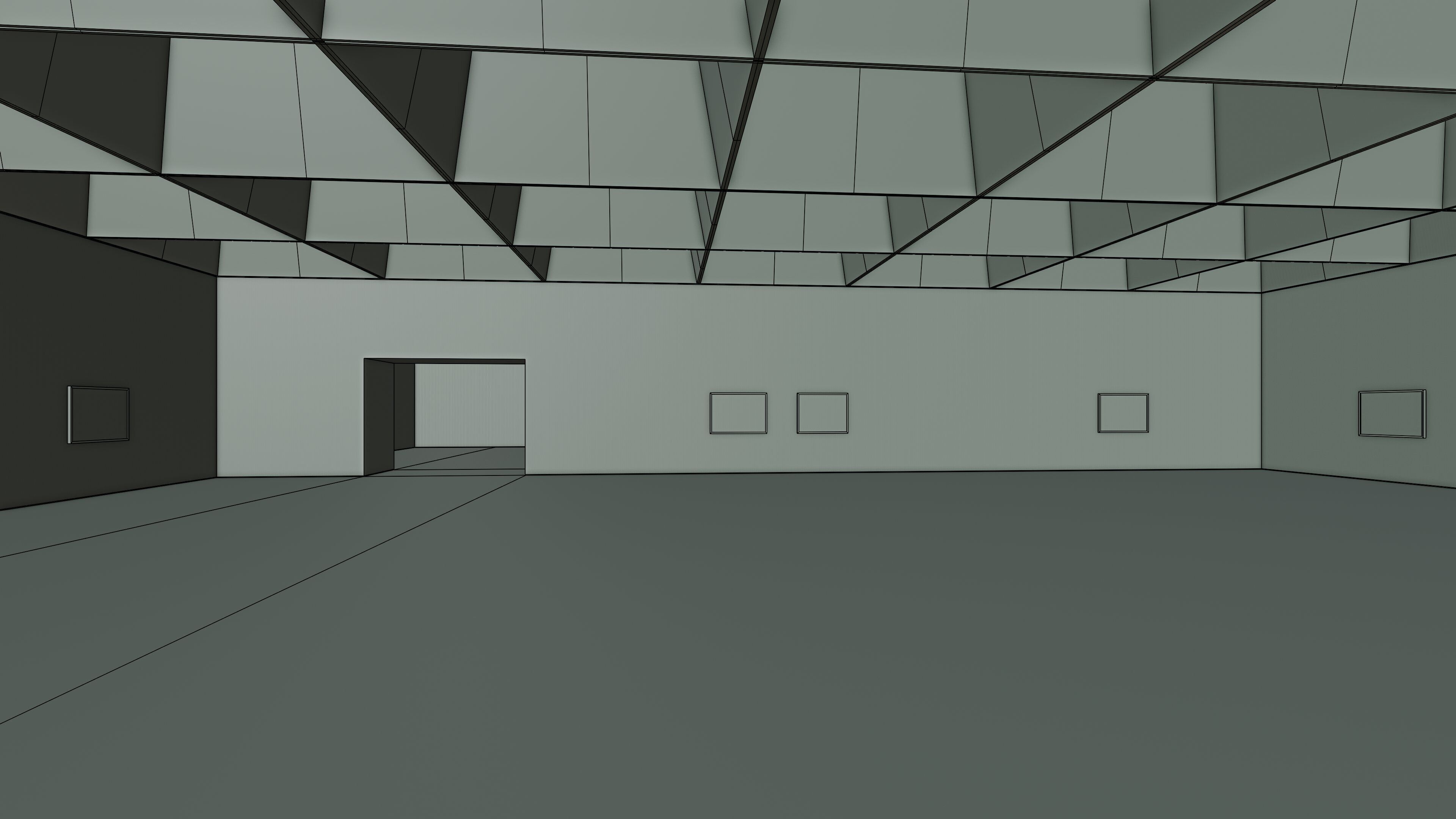 Art Museum Gallery Interior 49 Low-poly 3D model_14