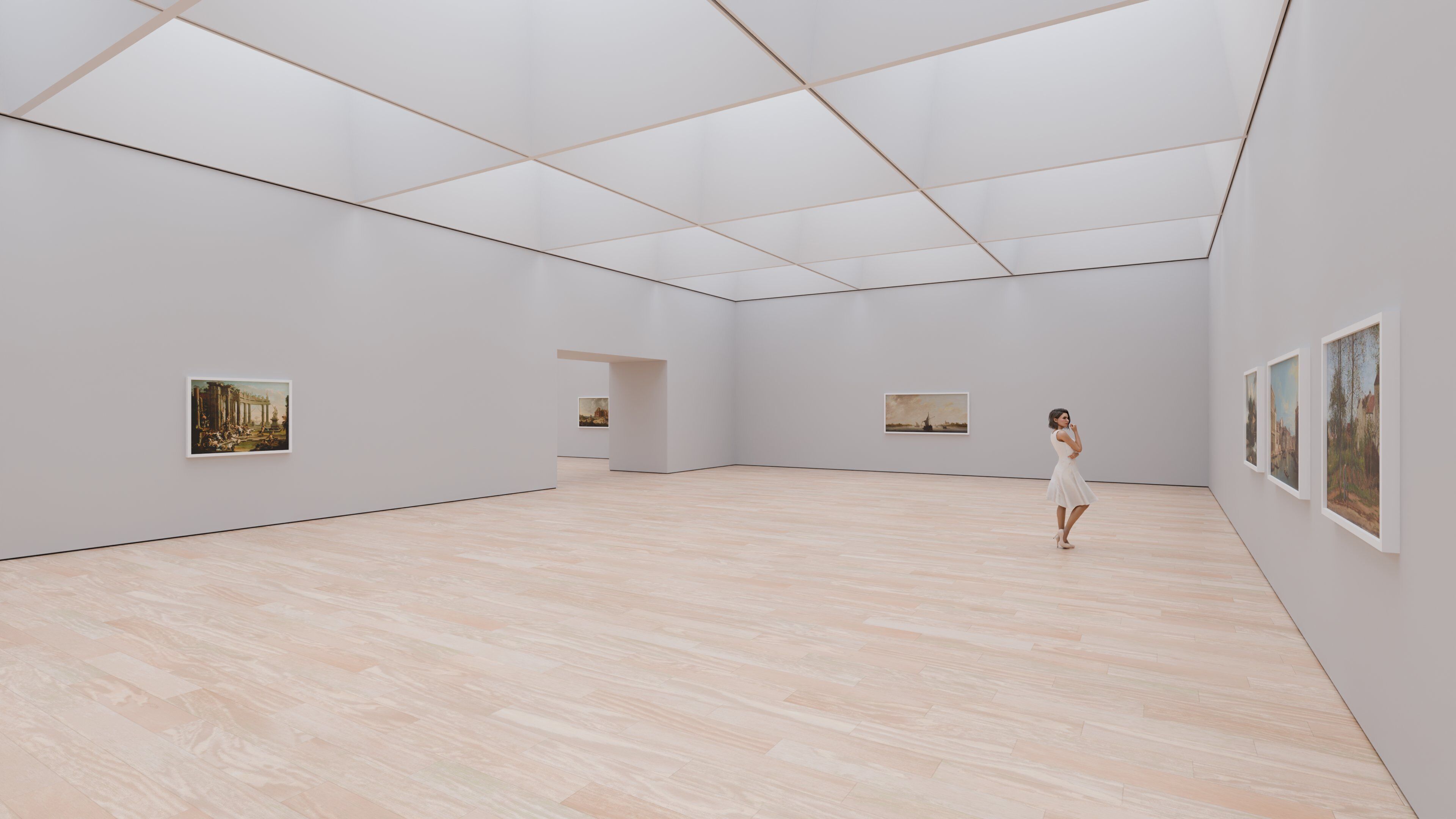 Art Museum Gallery Interior 49 Low-poly 3D model_8