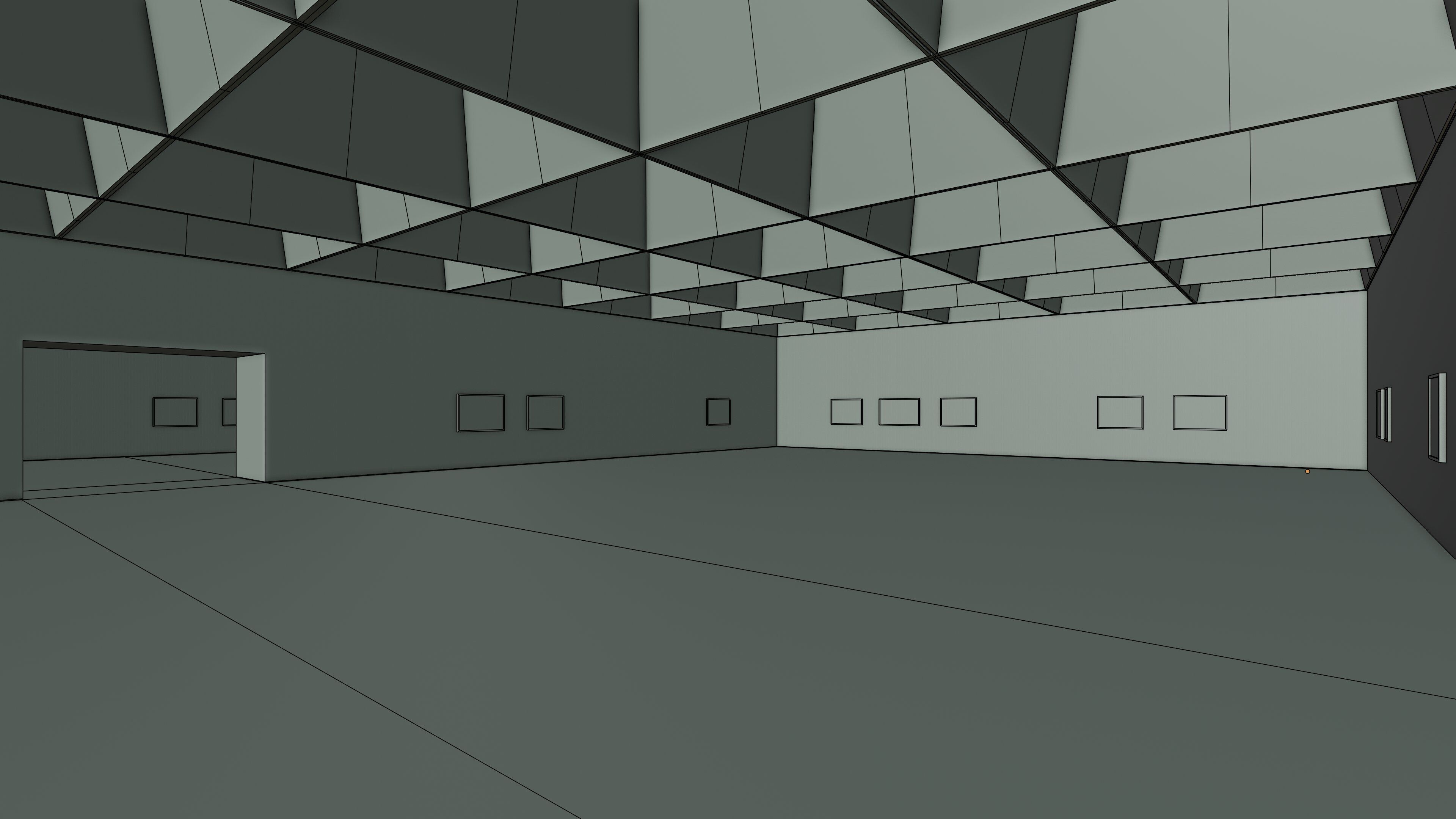 Art Museum Gallery Interior 49 Low-poly 3D model_13