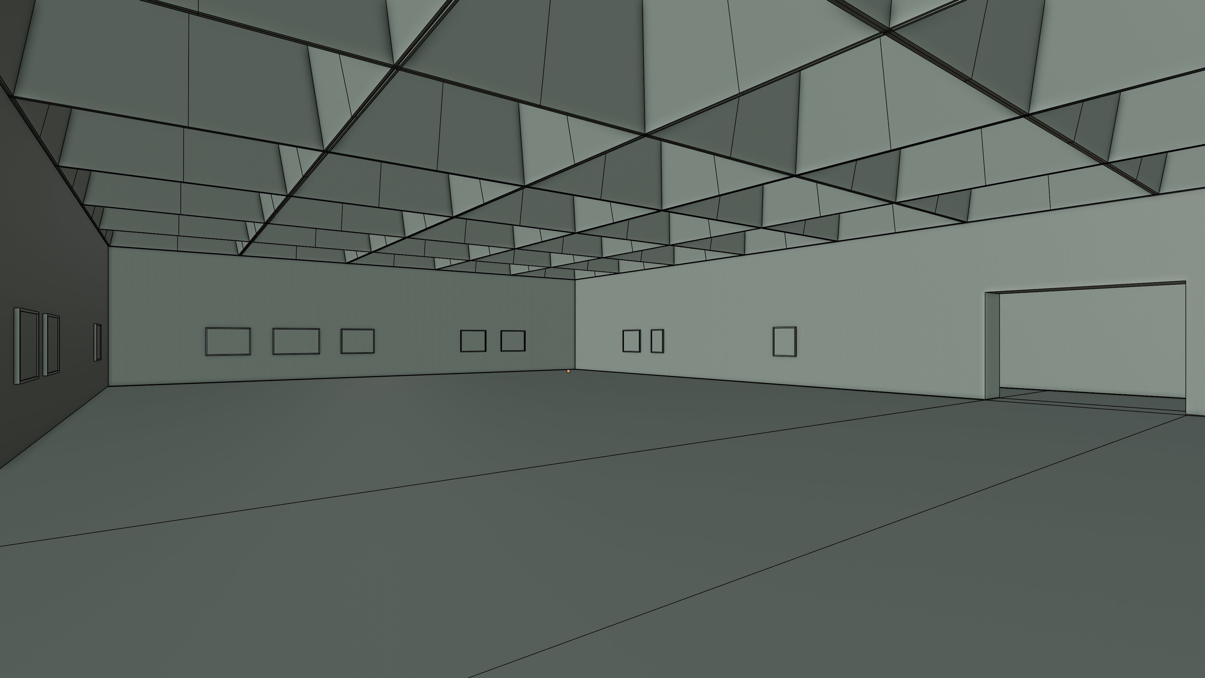 Art Museum Gallery Interior 49 Low-poly 3D model_12