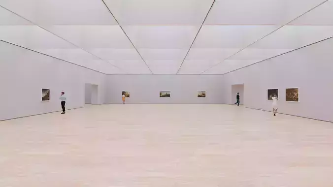Art Museum Gallery Interior 49 Low-poly 3D model