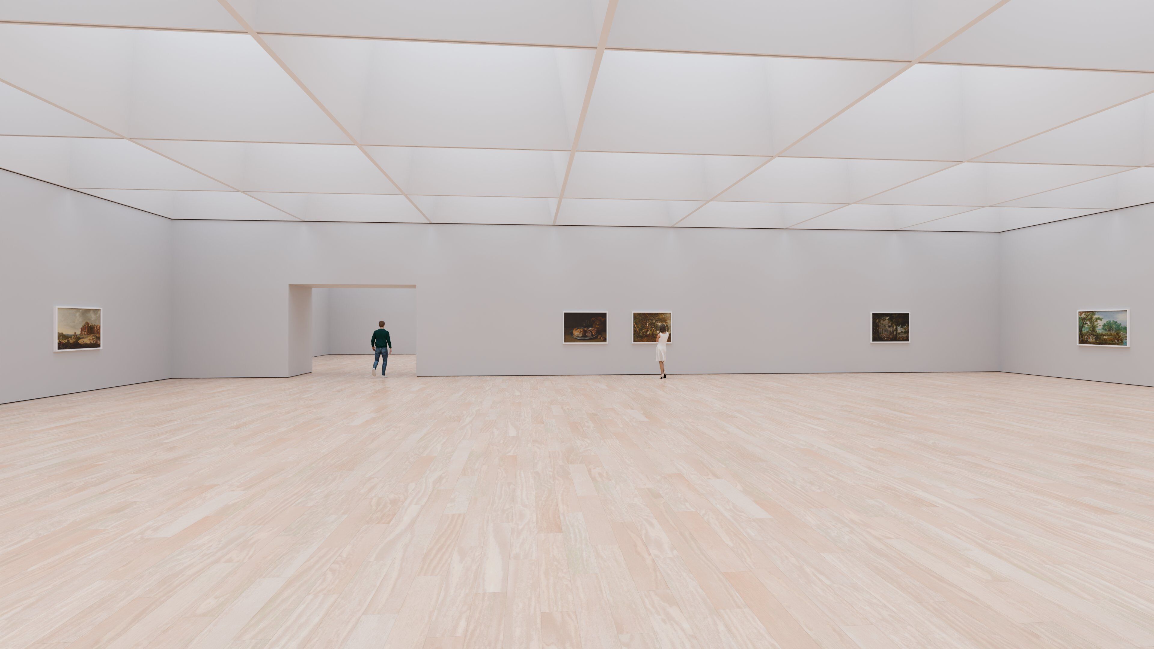 Art Museum Gallery Interior 49 Low-poly 3D model_4