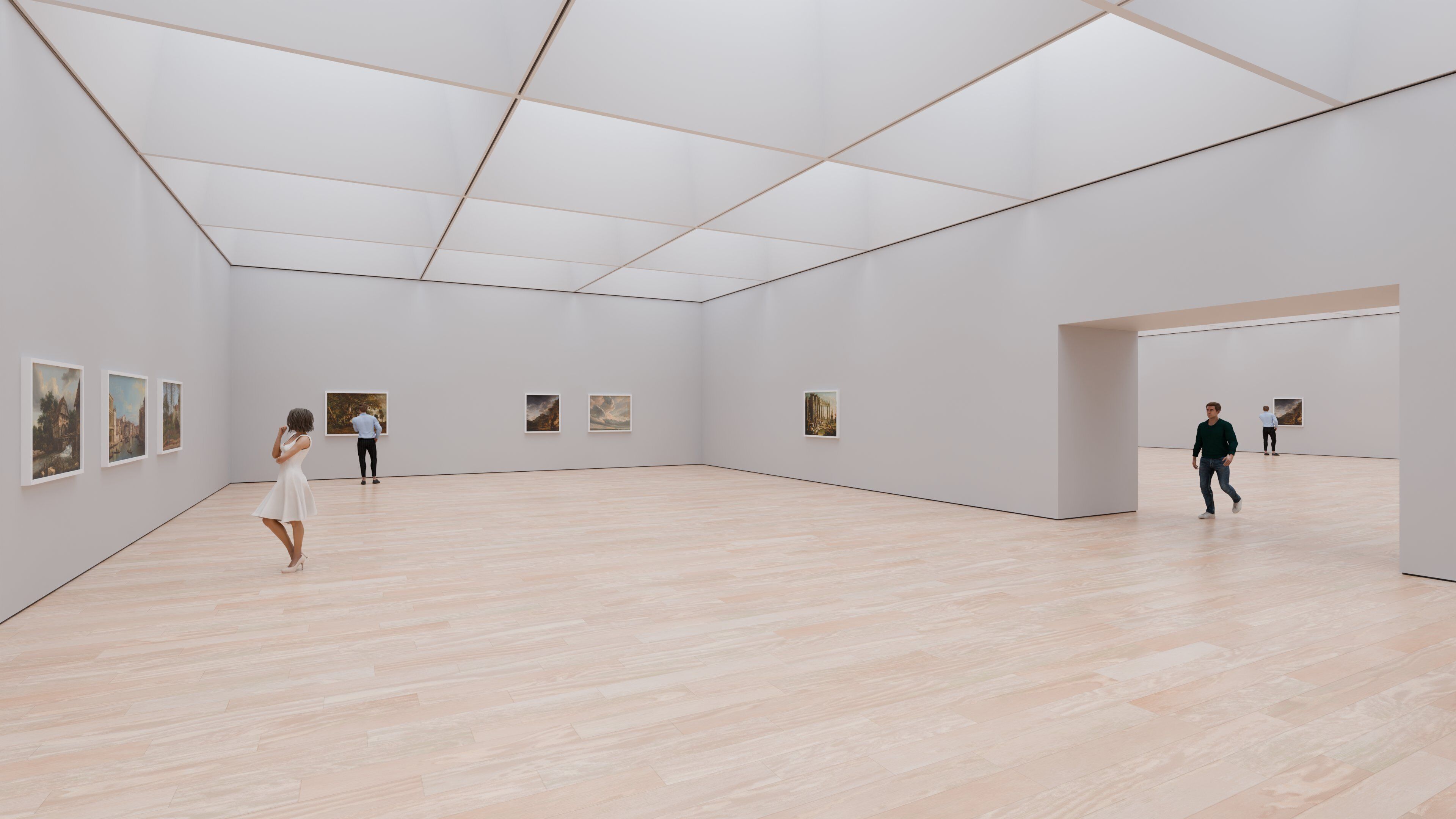 Art Museum Gallery Interior 49 Low-poly 3D model_9