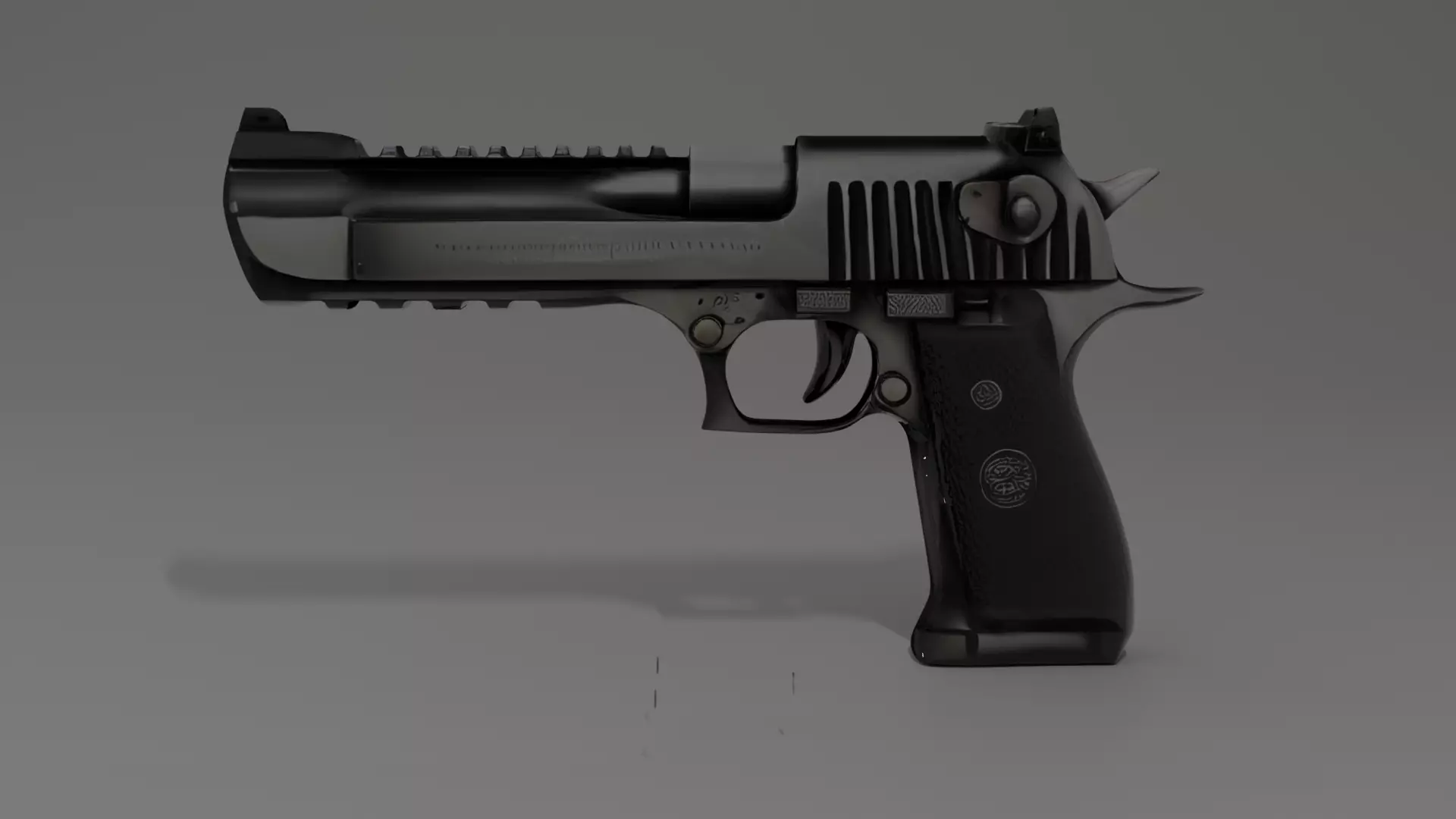 High-Quality 3D Model of Desert Eagle Low-poly 3D model_0
