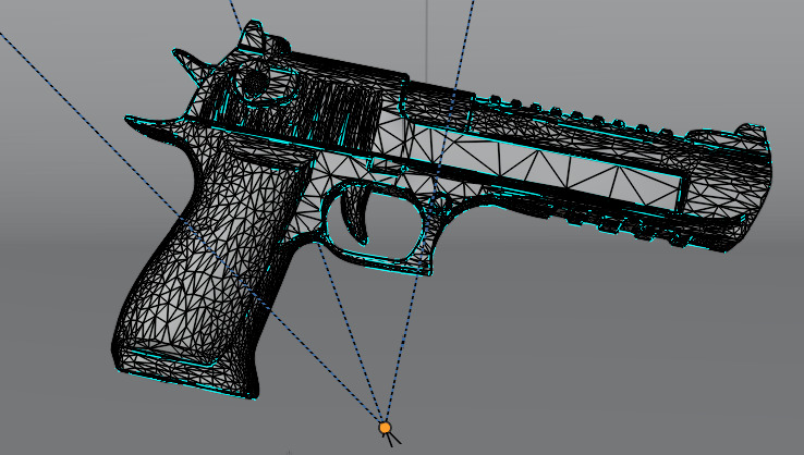 High-Quality 3D Model of Desert Eagle Low-poly 3D model_5