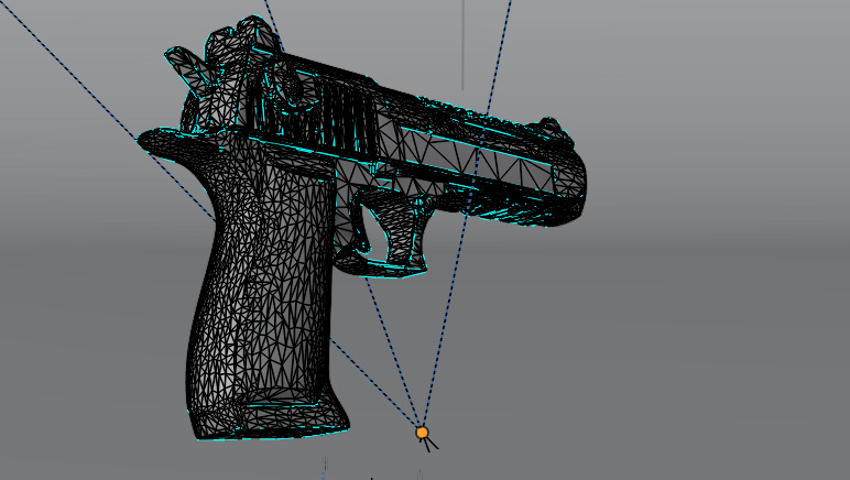 High-Quality 3D Model of Desert Eagle Low-poly 3D model_7