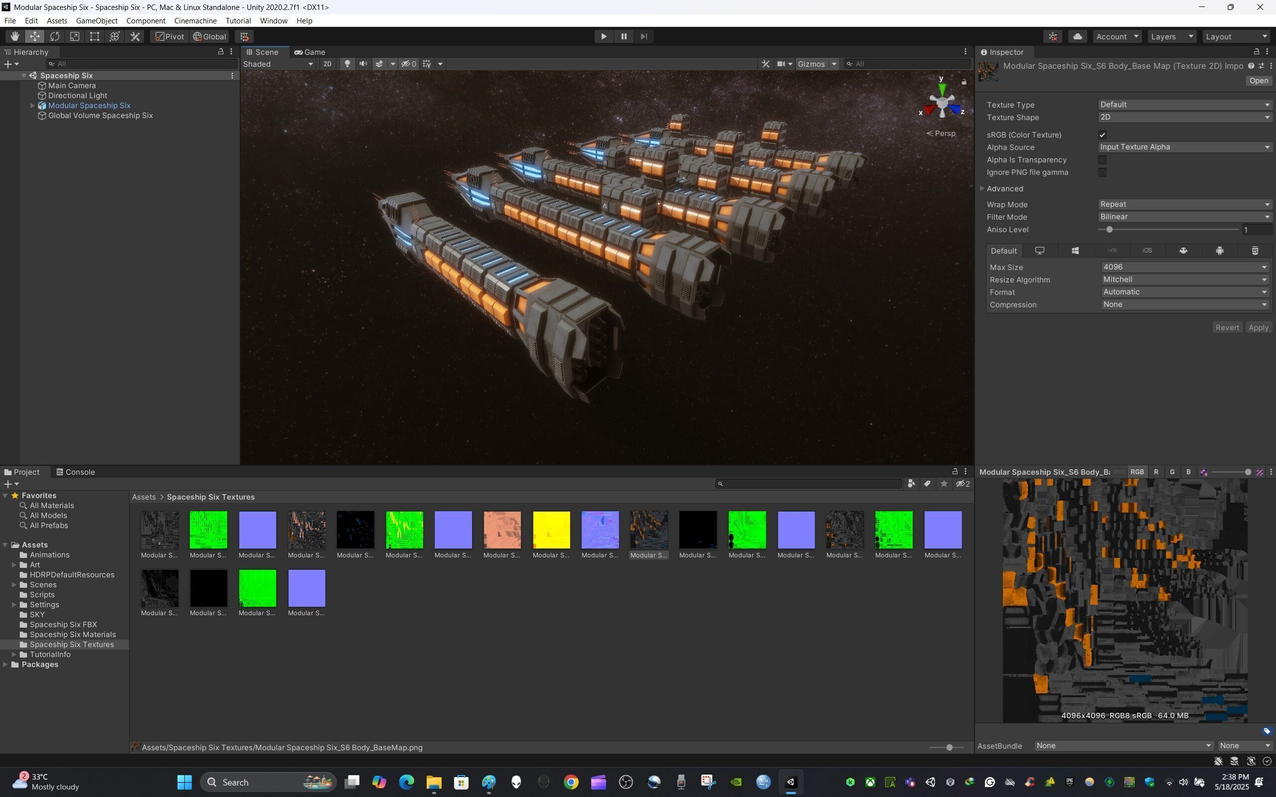 Modular Spaceship Six Low-poly 3D model_12