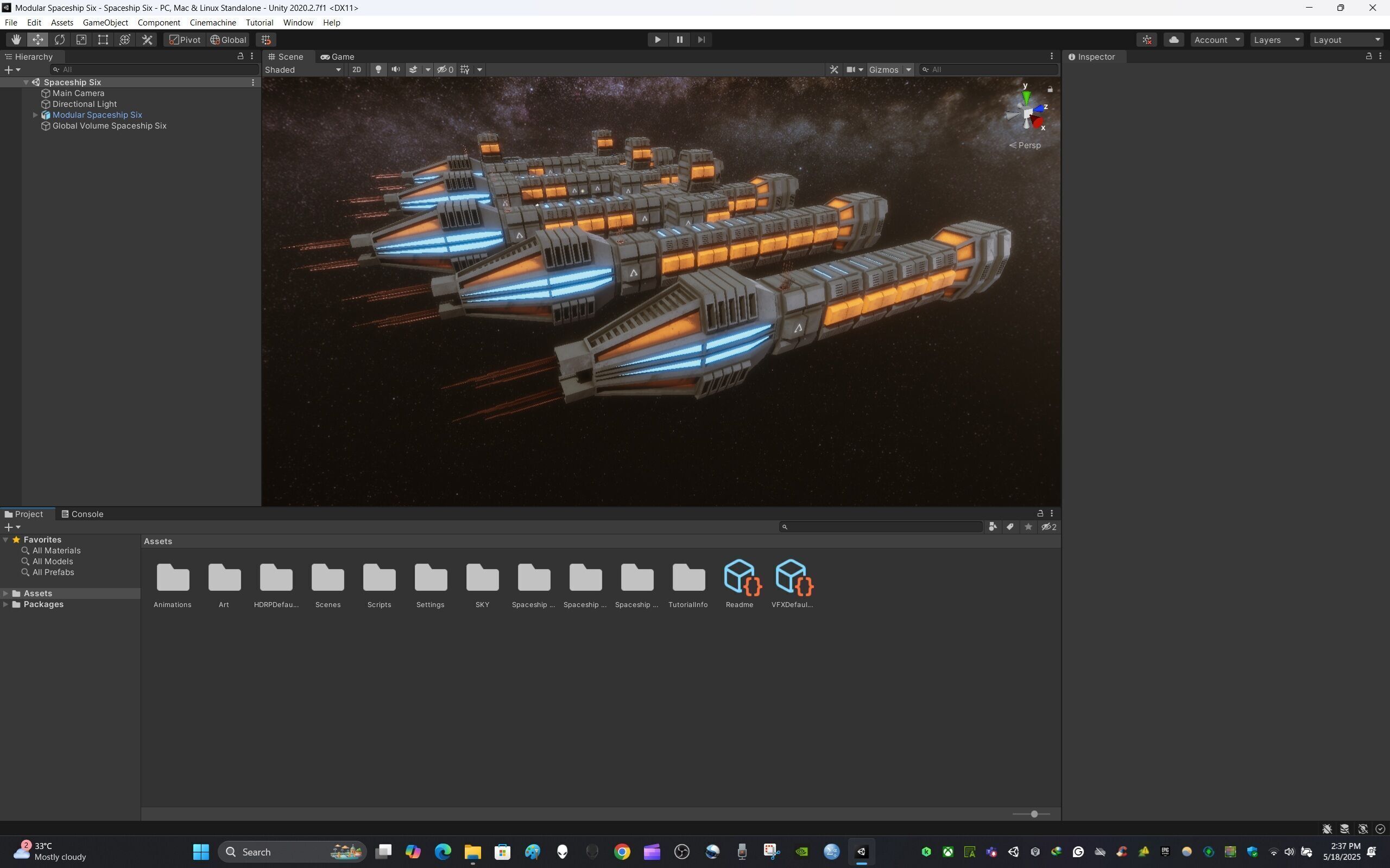 Modular Spaceship Six Low-poly 3D model_11