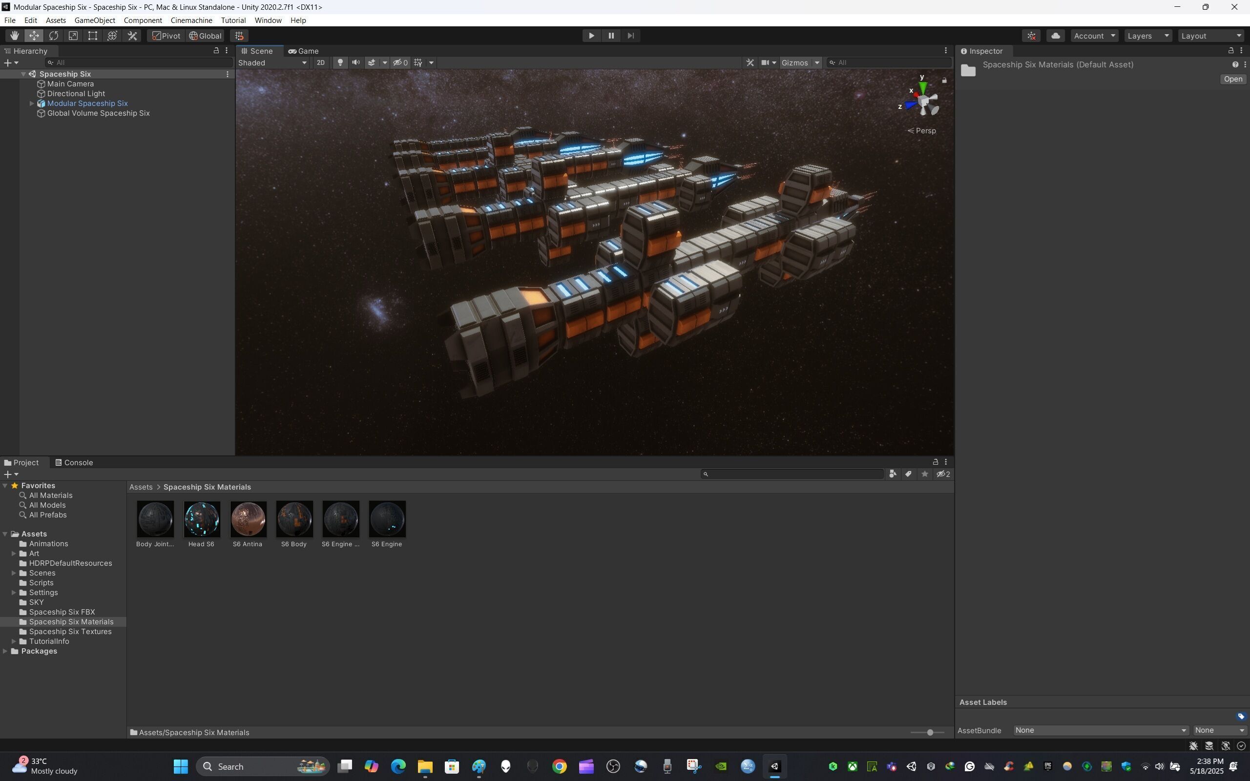 Modular Spaceship Six Low-poly 3D model_13