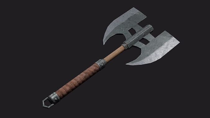 Battle Axe- PBR Game Ready model Low-poly 3D model