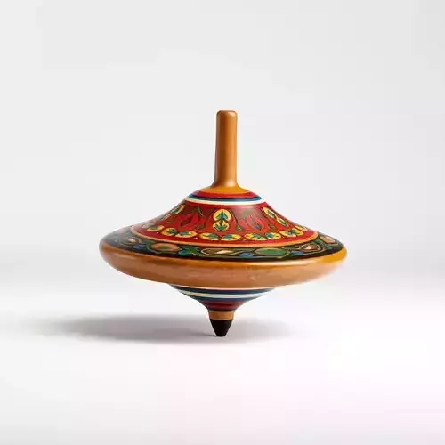 Colorful Spinning Top Model Pack Low-poly 3D model