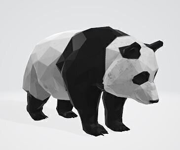 Panda 3D Model Low-poly 3D model