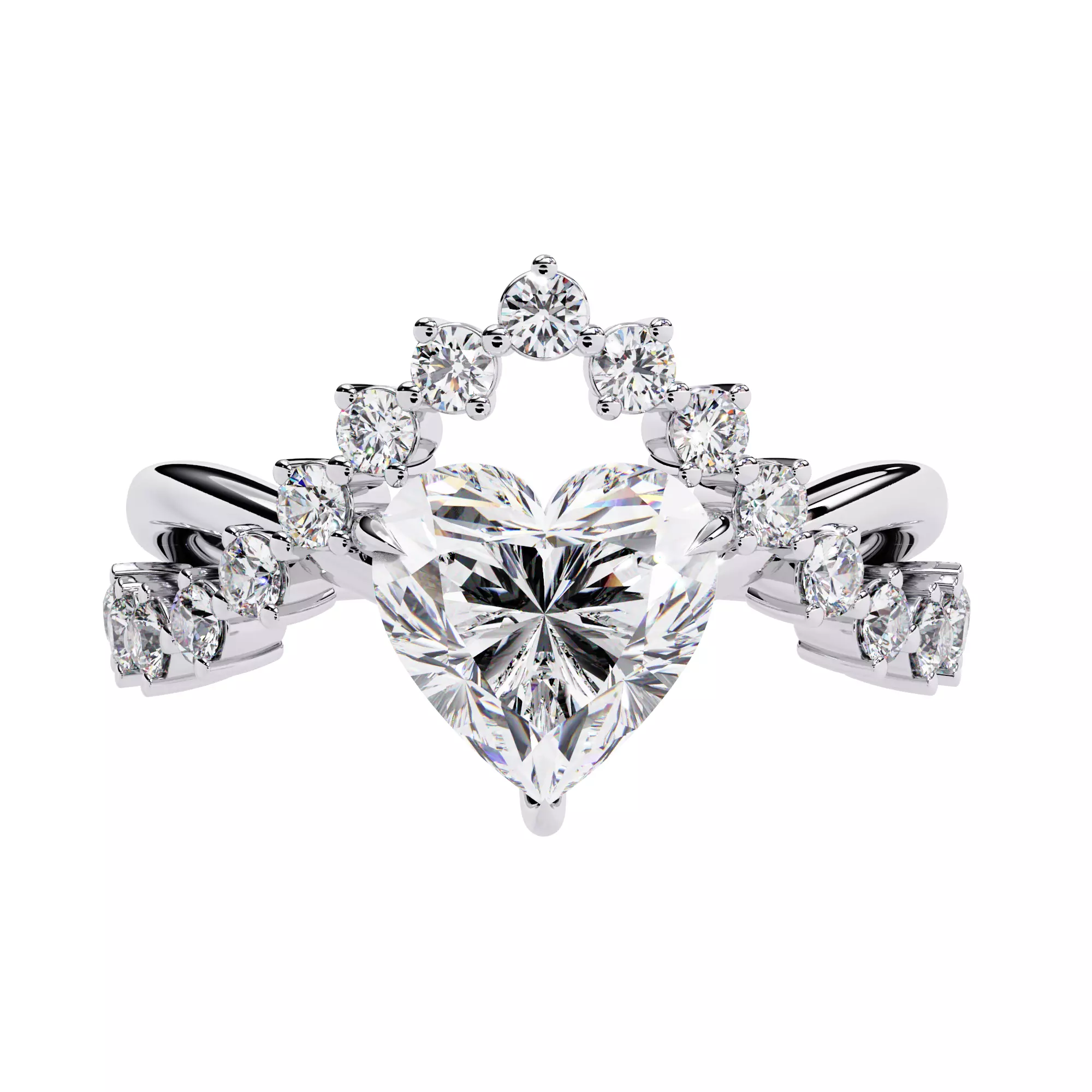 Diamond Ring 3D Model STL 3DM Renderings Video Free 3D print model