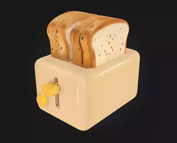 Toasty Delight  Retro Toaster Charm for Cozy Scenes