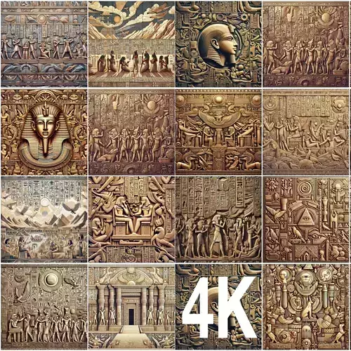 50 Egypt Civilization Textures or Wallpaper 4K - Ai Created