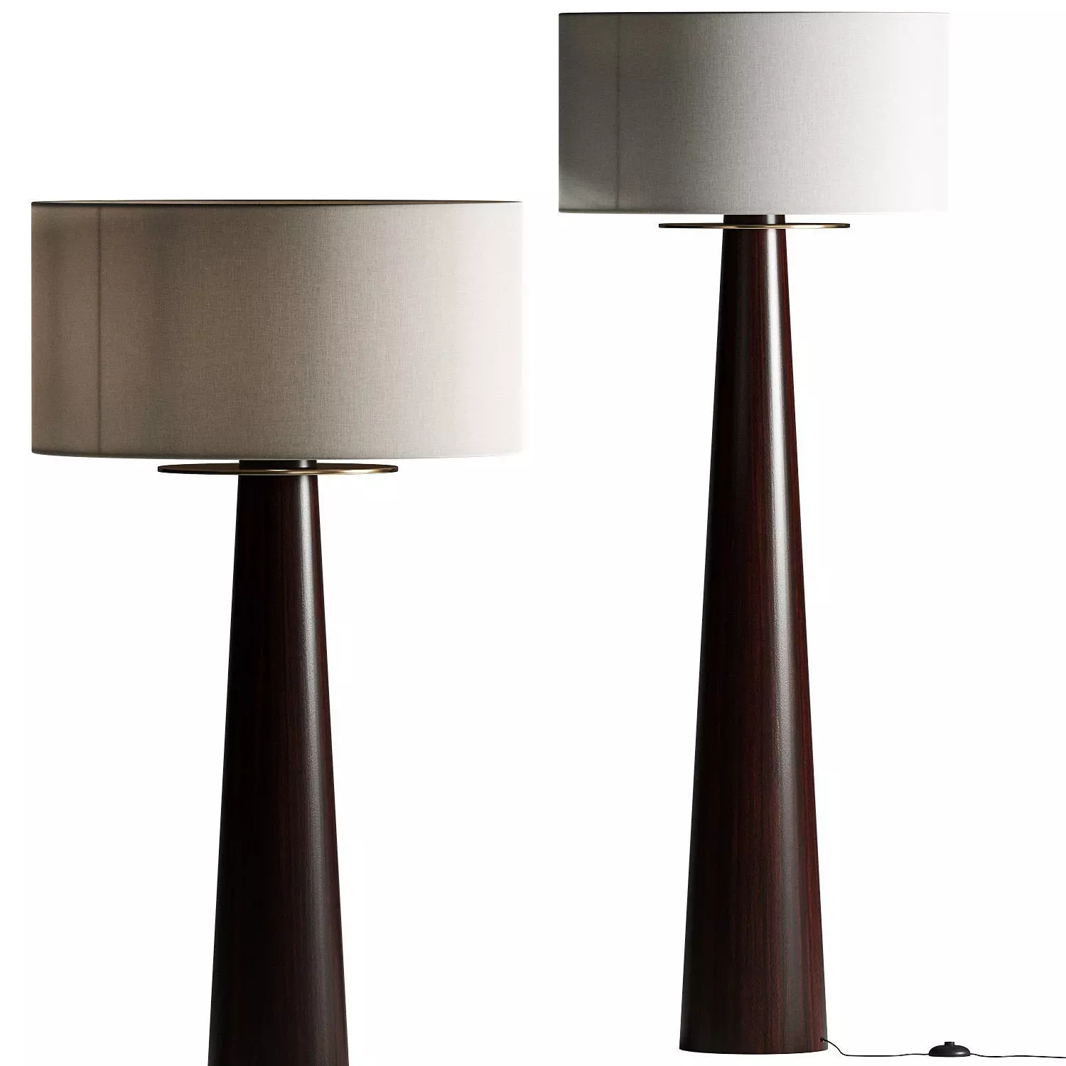 CB2 Eastside Acacia Wood Floor Lamp 3D model_0