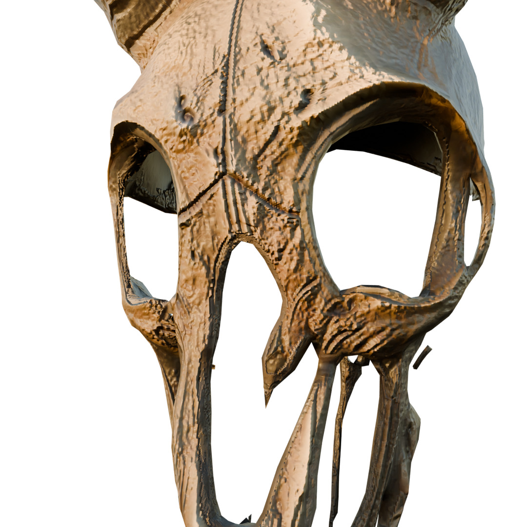 Big Horned wendigo head 3D model_14