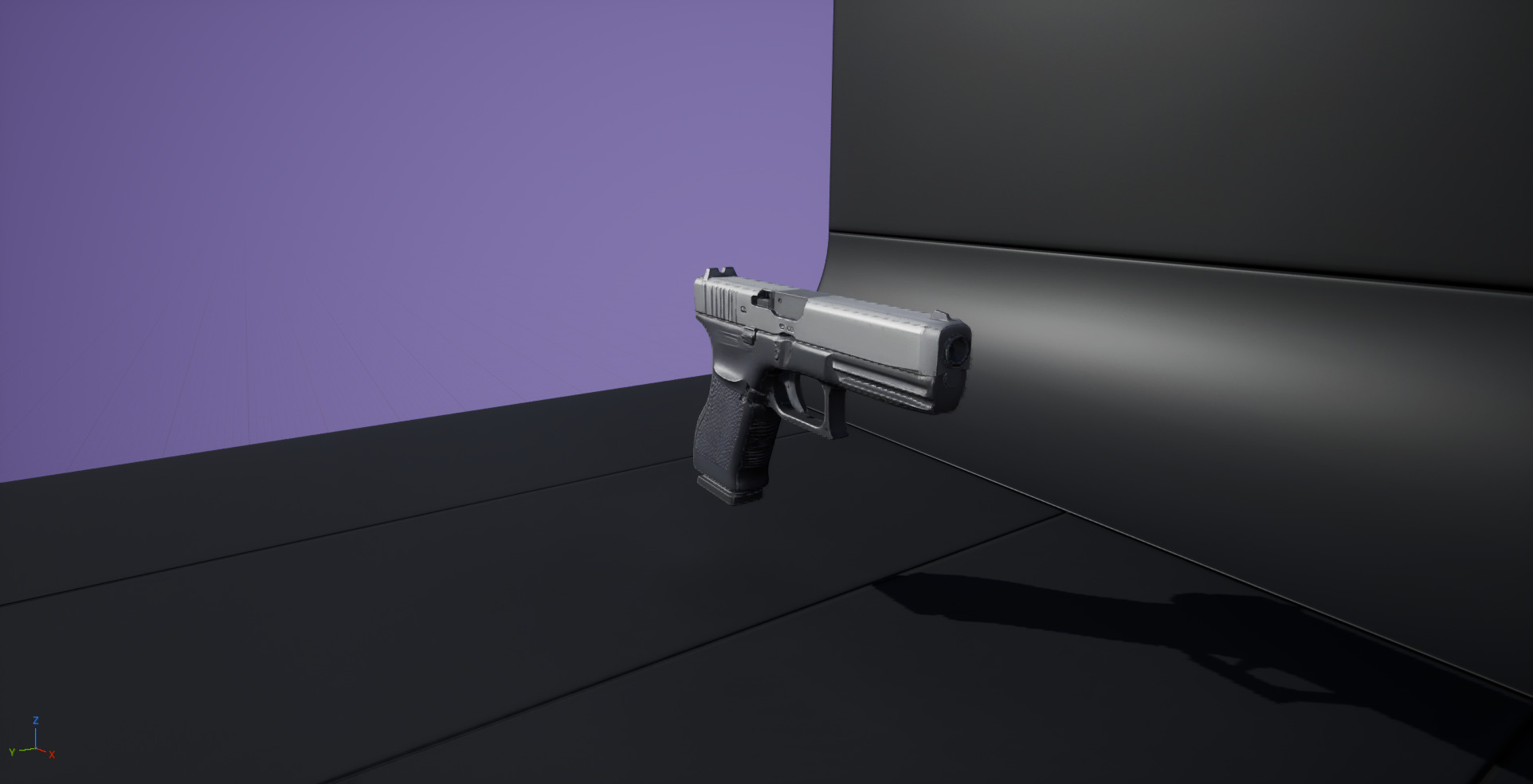 Glock-Style Semi-Automatic Pistol 3D model_1