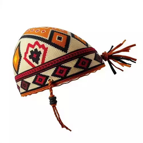 Traditional Embroidered Hat D Model Pack