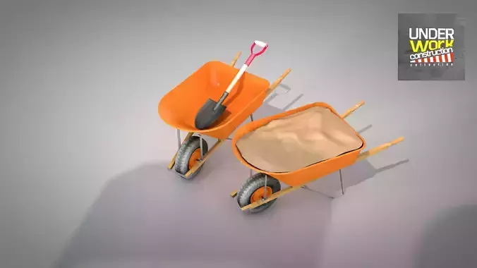 wheelbarrow - construction 3D model