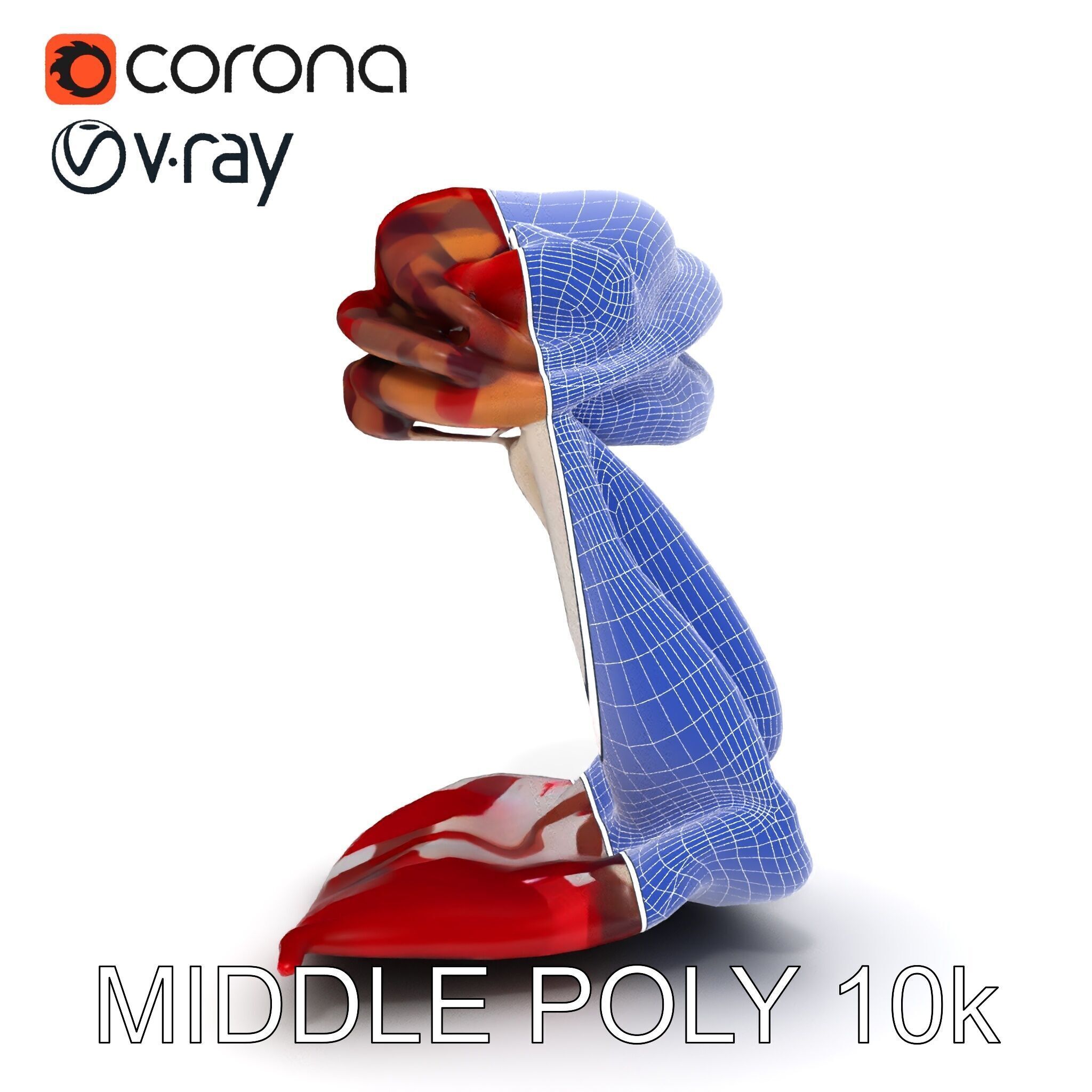 Checkered Scarf Model Pack Low-poly 3D model_30