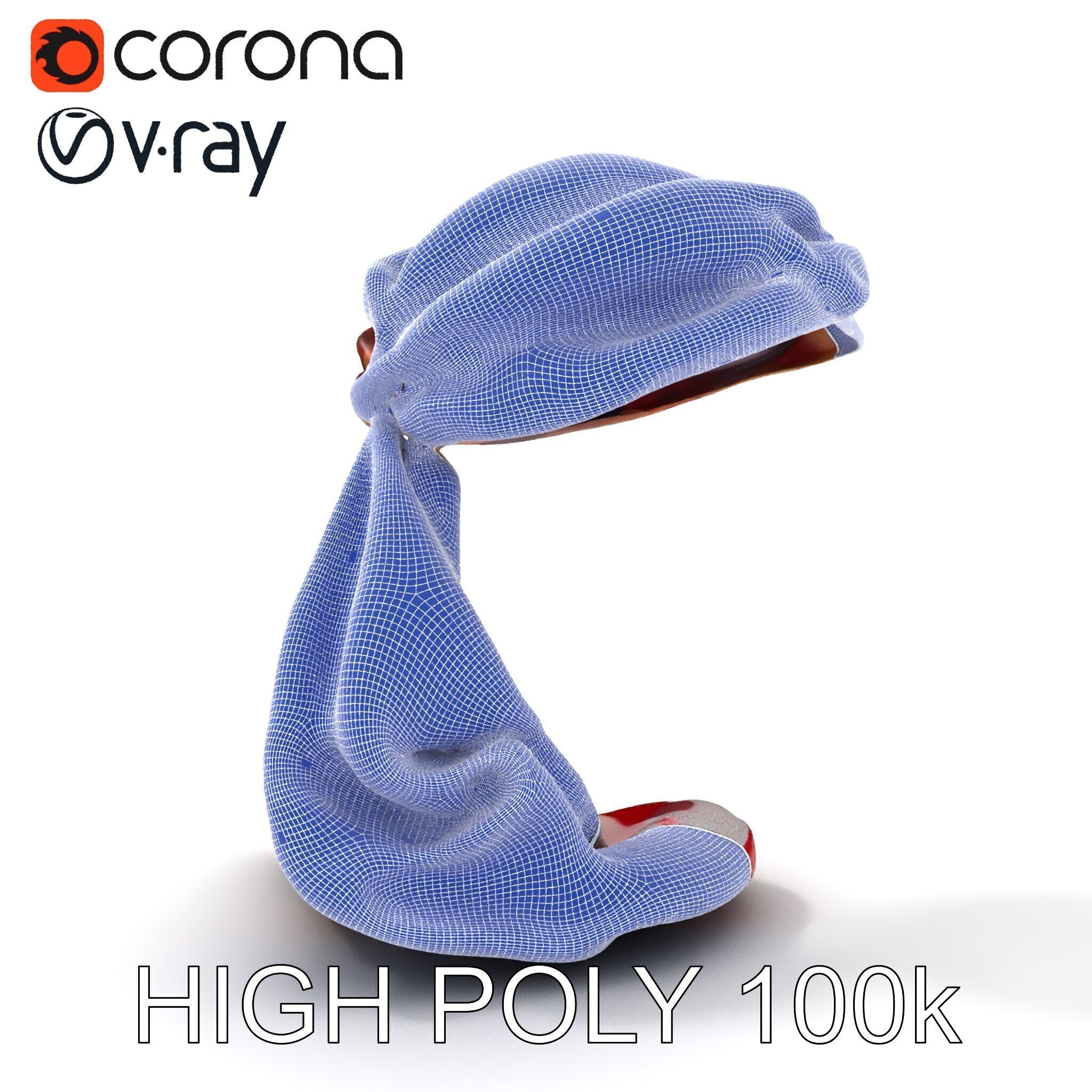 Checkered Scarf Model Pack Low-poly 3D model_27