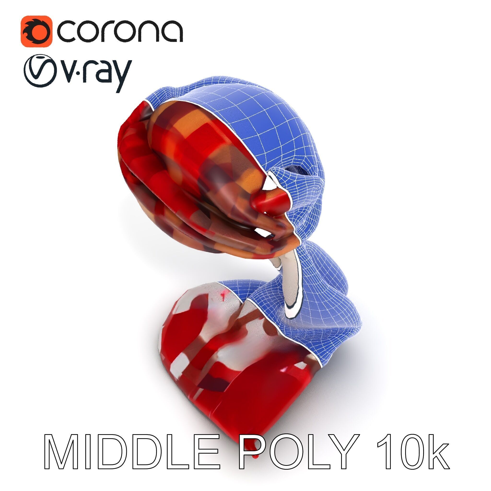 Checkered Scarf Model Pack Low-poly 3D model_33