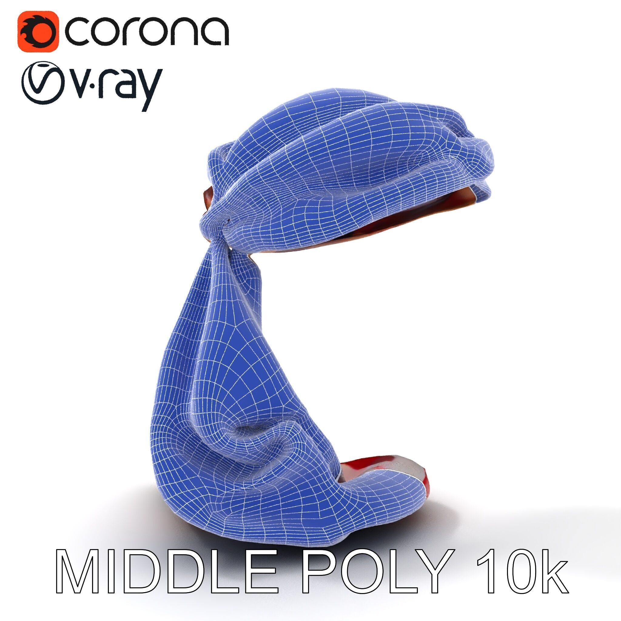 Checkered Scarf Model Pack Low-poly 3D model_8