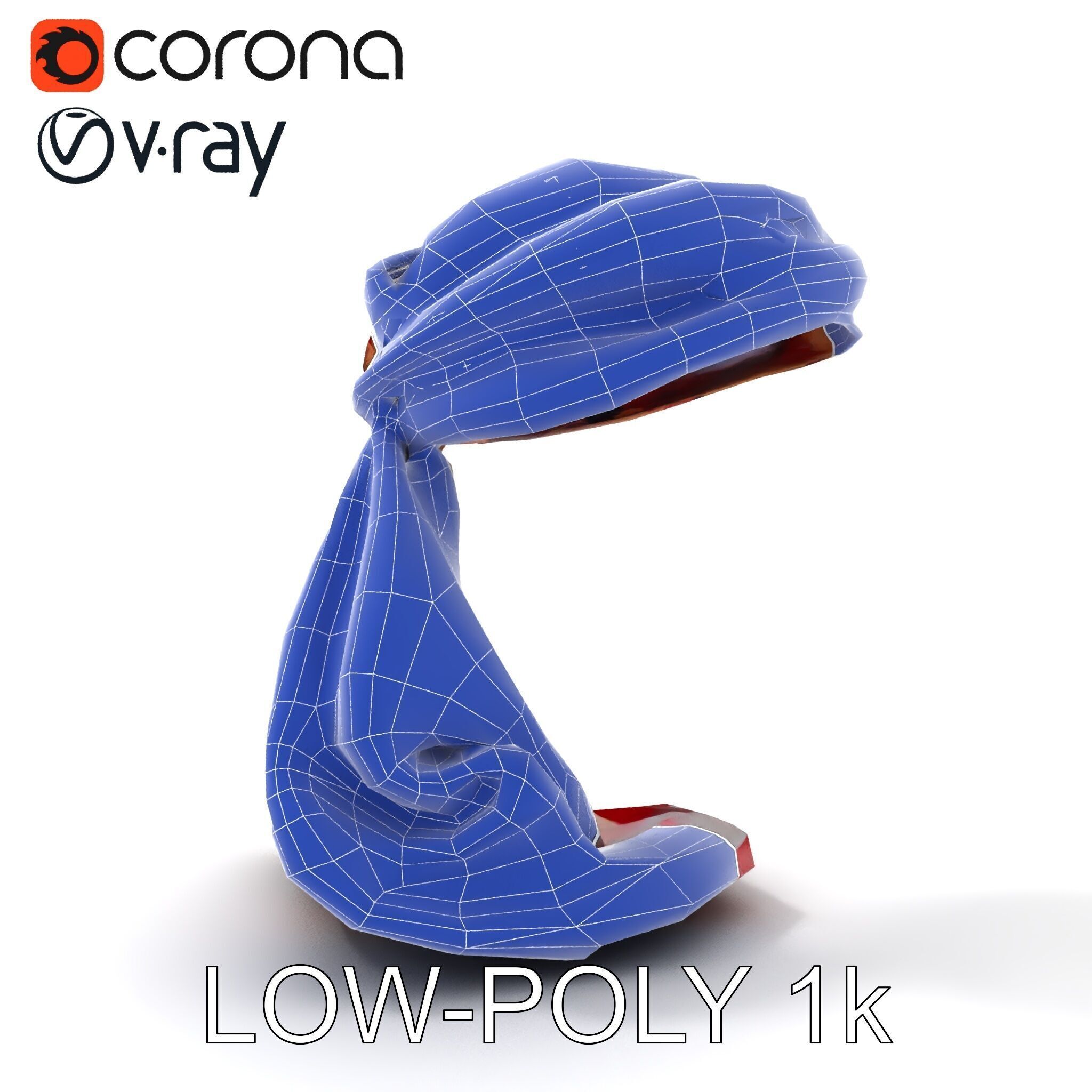 Checkered Scarf Model Pack Low-poly 3D model_23