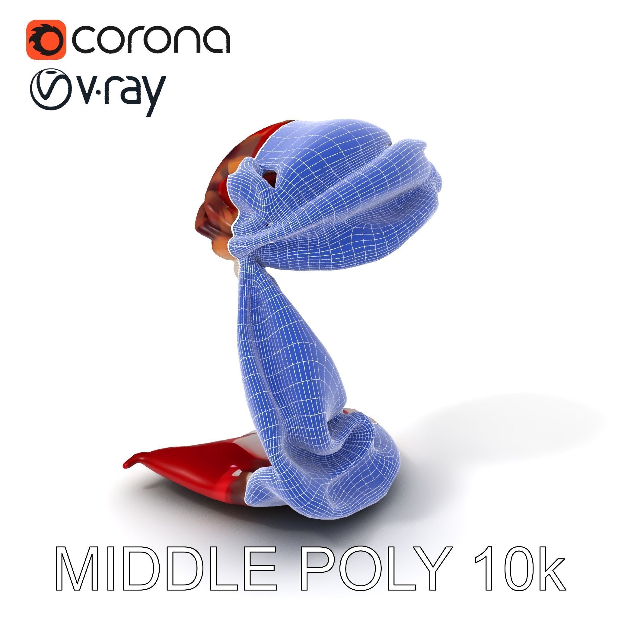 Checkered Scarf Model Pack Low-poly 3D model_11