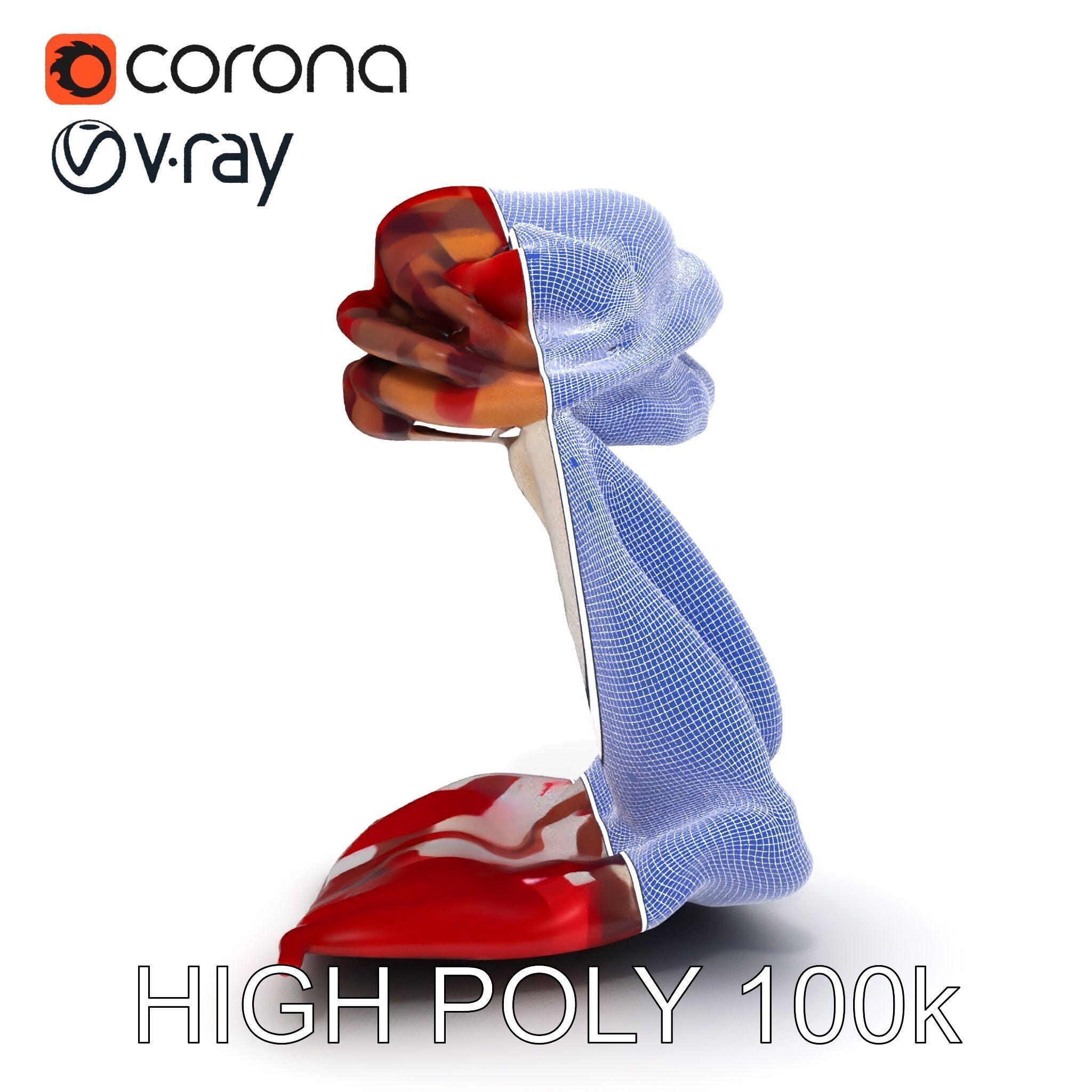 Checkered Scarf Model Pack Low-poly 3D model_15