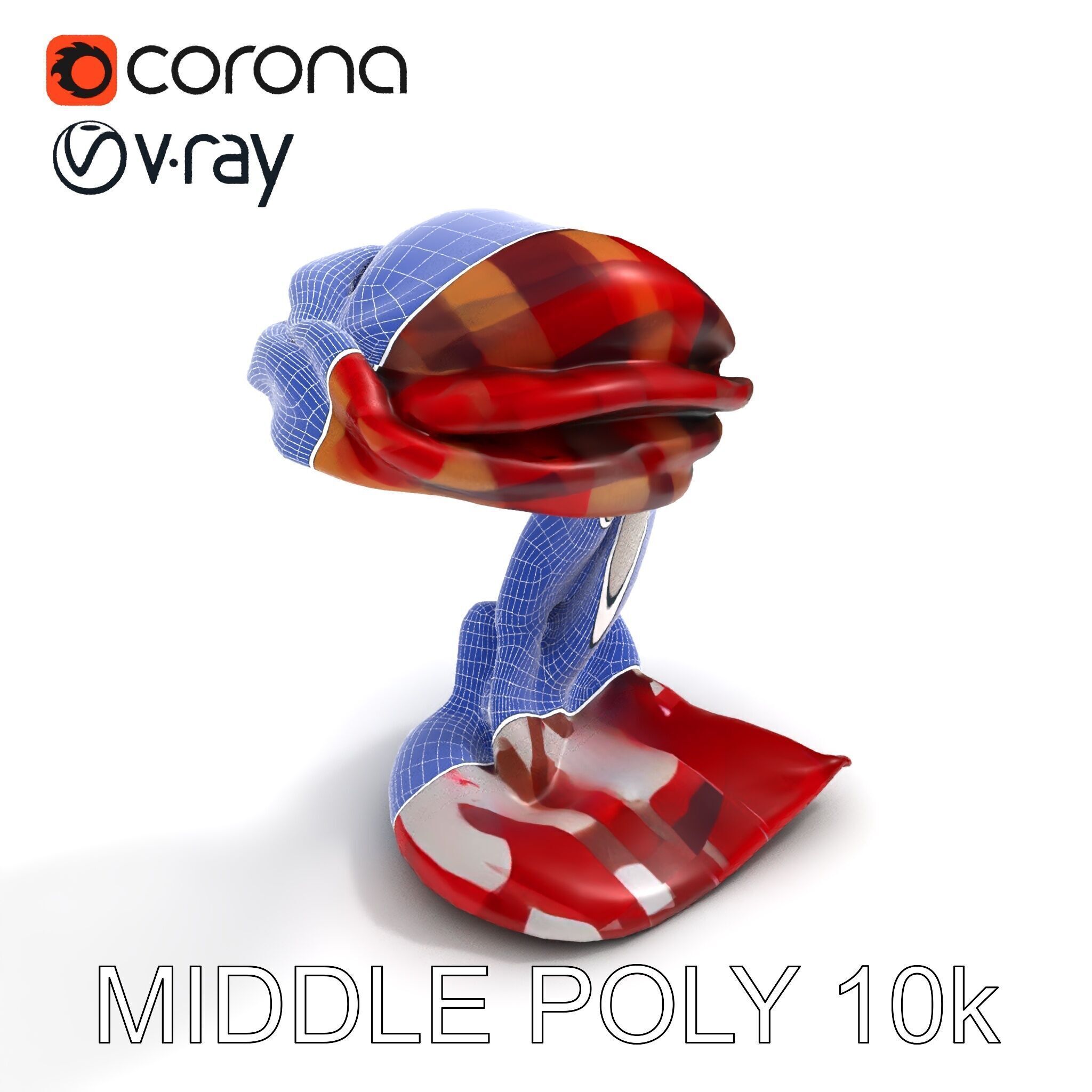 Checkered Scarf Model Pack Low-poly 3D model_13