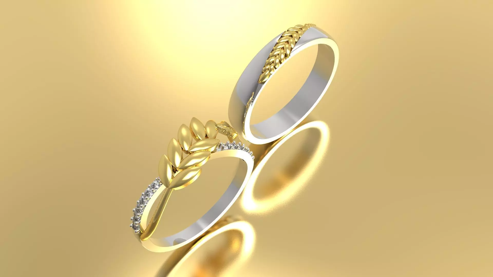 couple wedding ring cr0010 3D print model