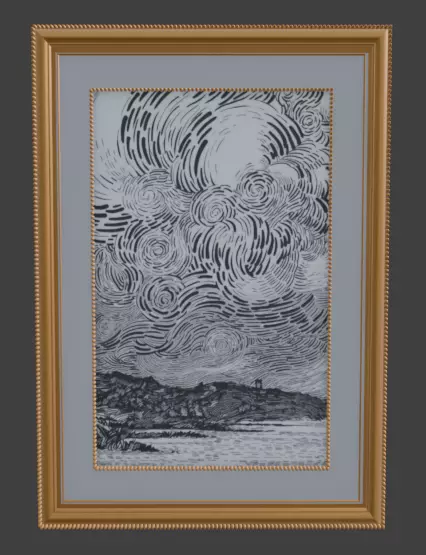 old painting Free 3D model