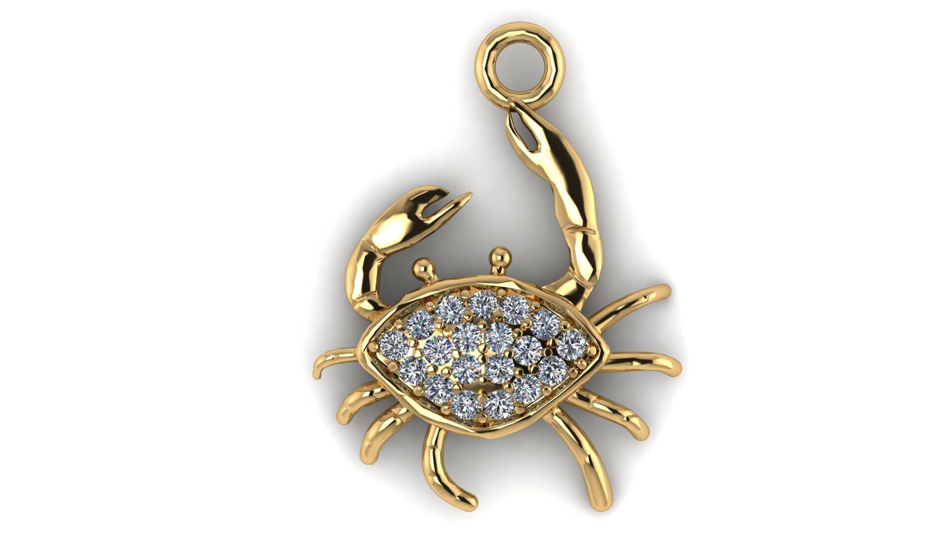 Scorpion Pendant 3D print model_5