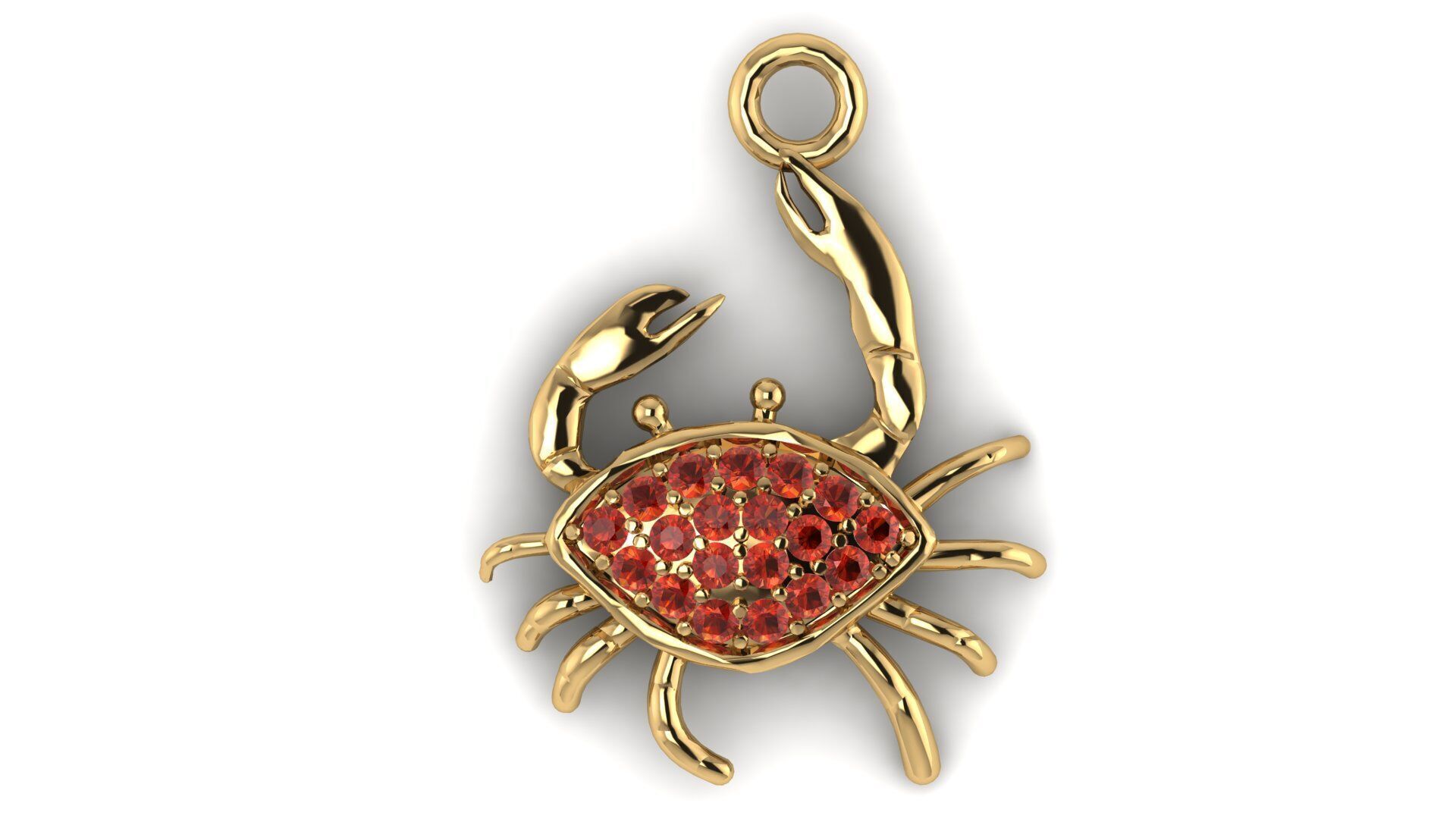 Scorpion Pendant 3D print model_3