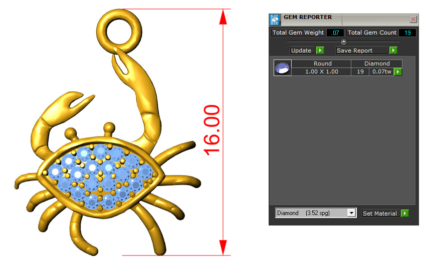 Scorpion Pendant 3D print model_6