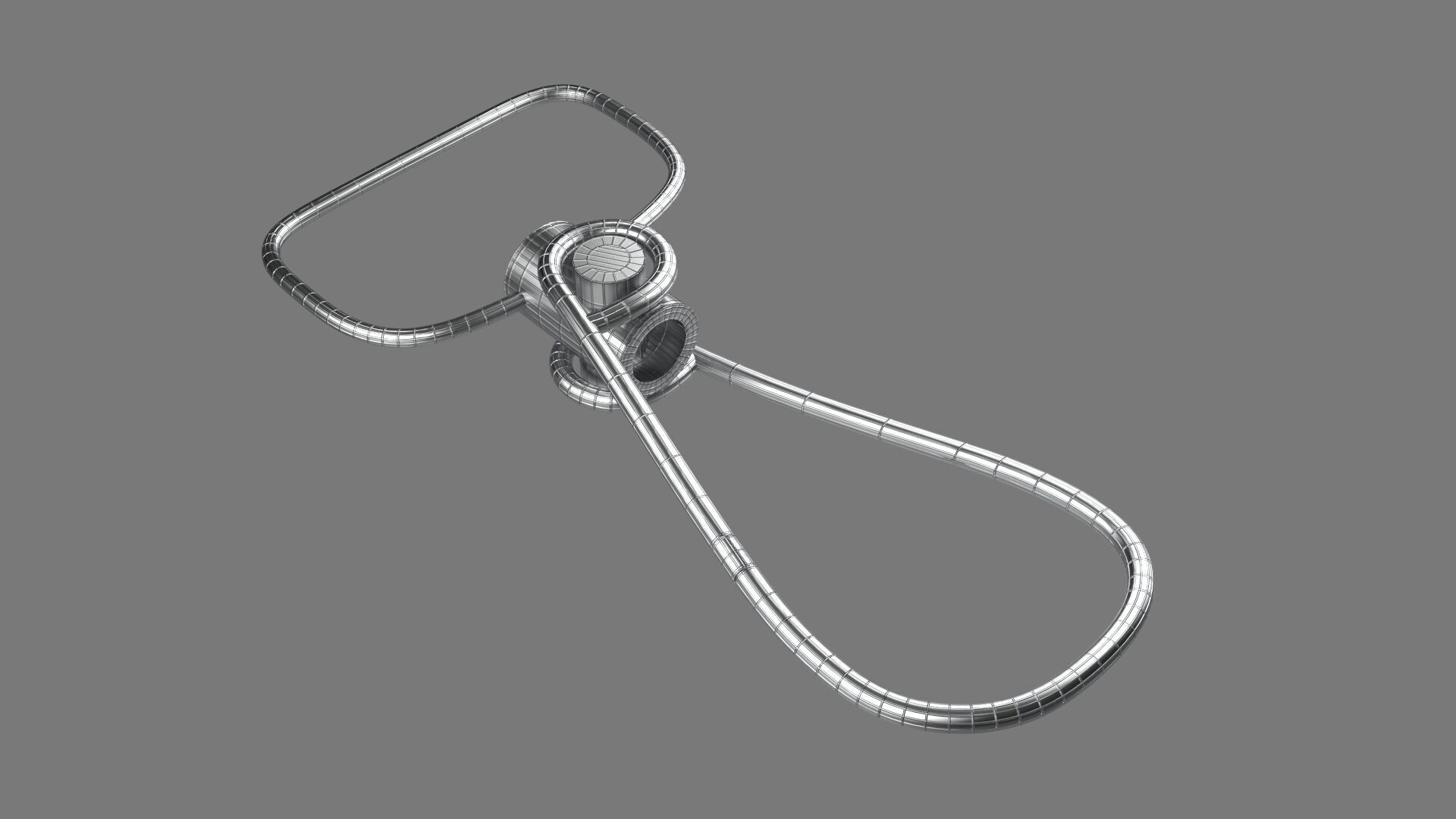 Keychain Eleven 3D Model key ring with chain Low-poly 3D model_1