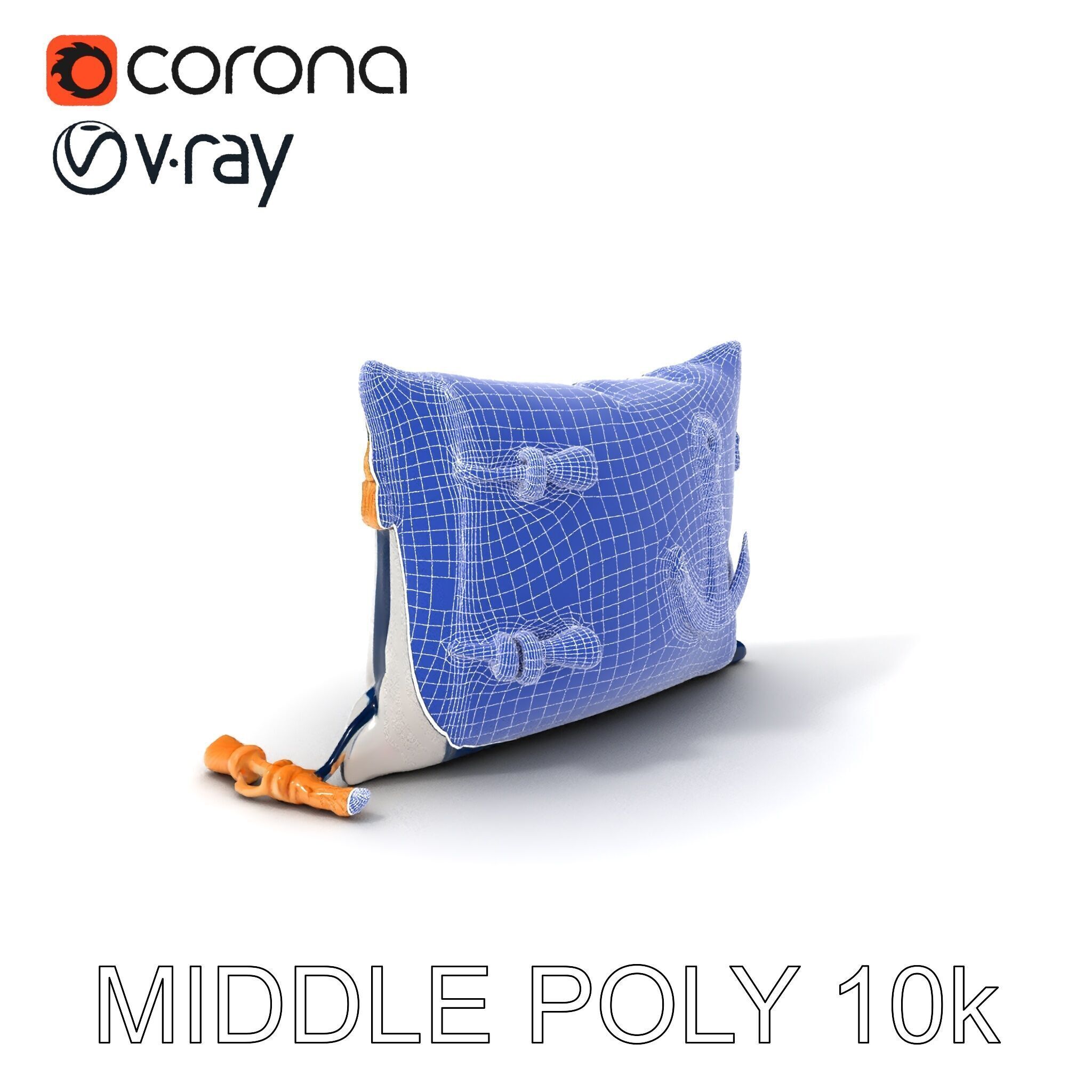 Nautical Anchor Cushion Model Pack Low-poly 3D model_21