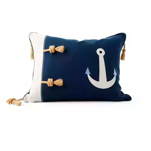 Nautical Anchor Cushion Model Pack Low-poly 3D model