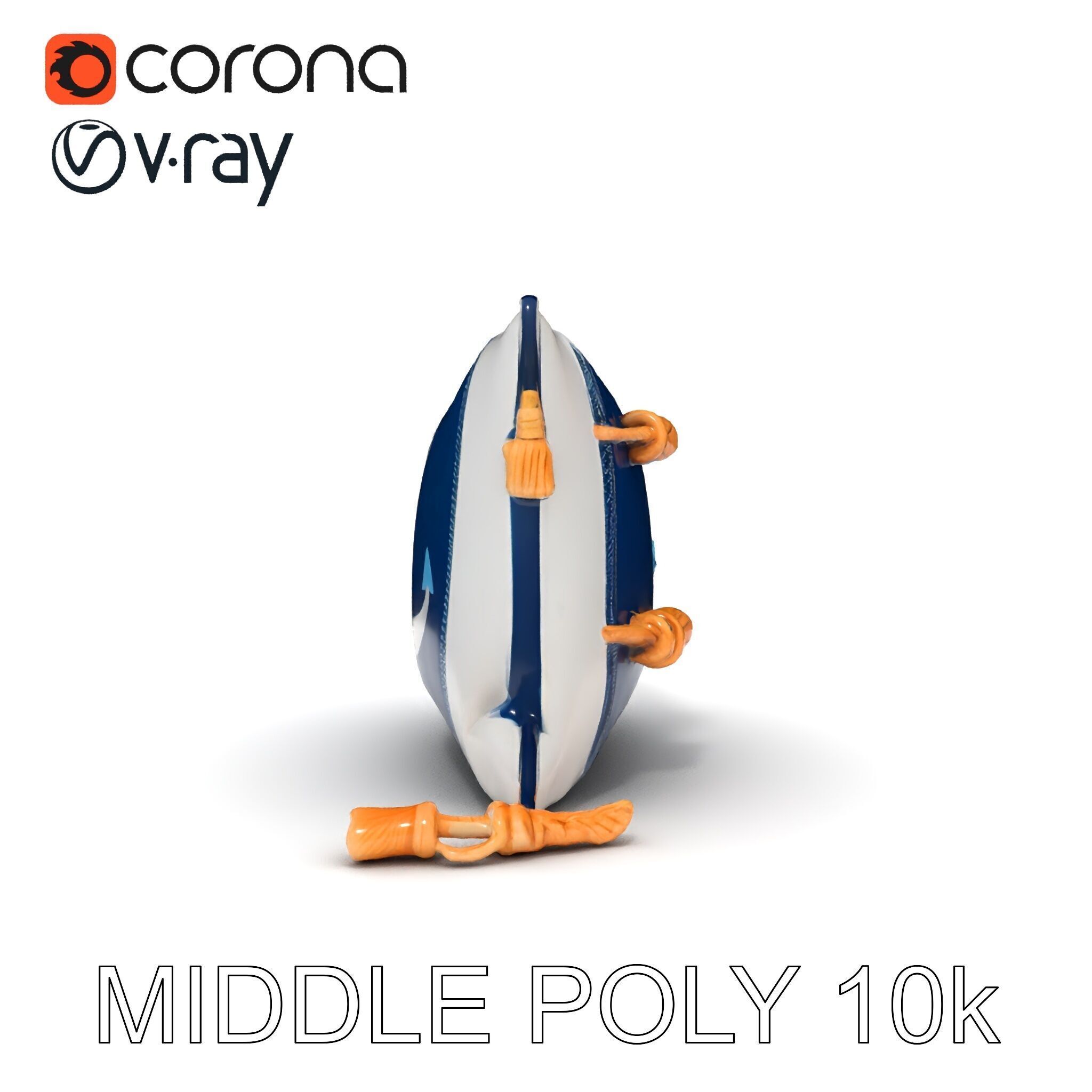 Nautical Anchor Cushion Model Pack Low-poly 3D model_18