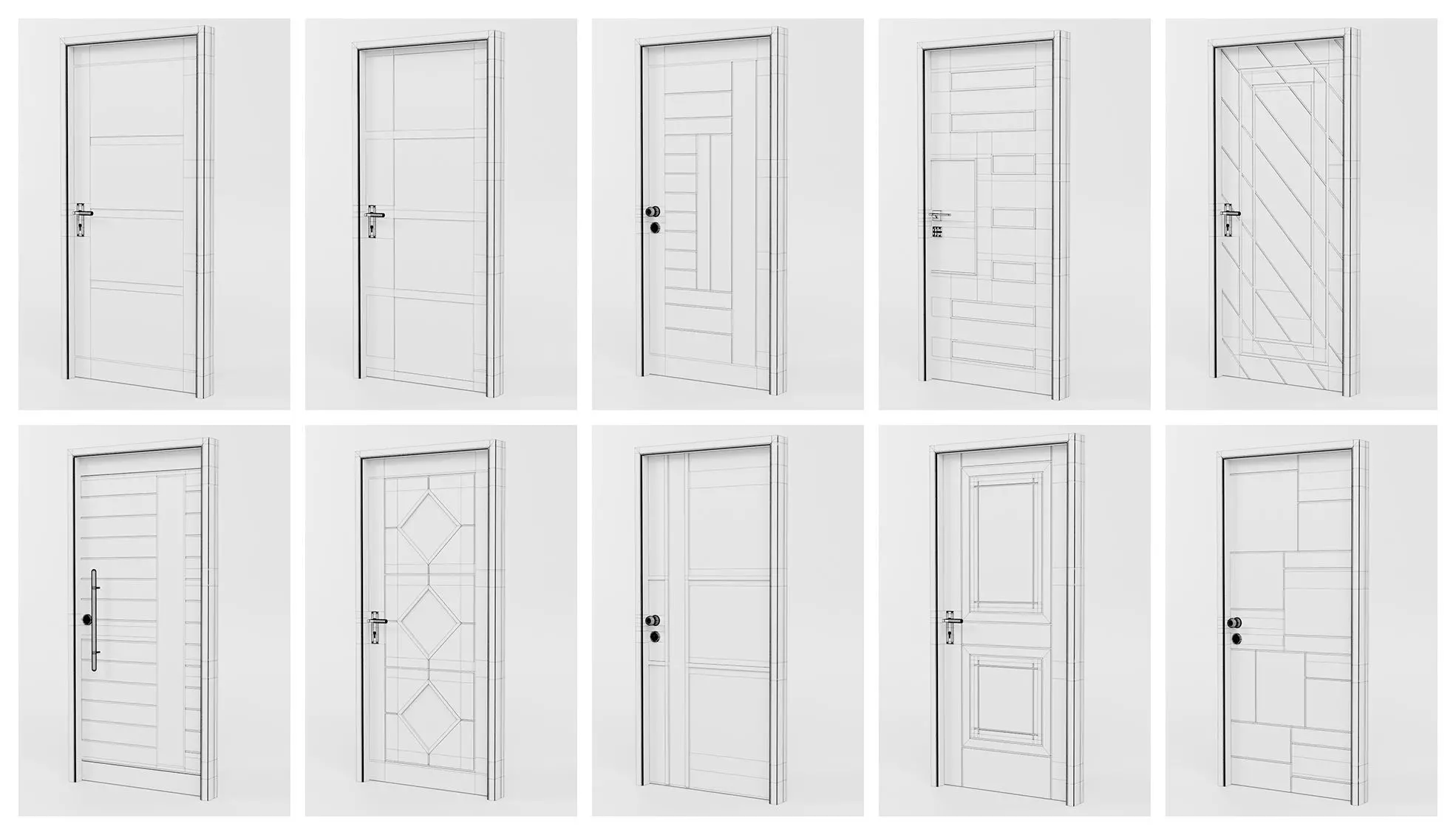 Doors Bundle CG5 3D model_2