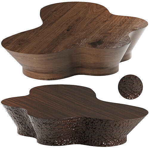 Louise Liljencrantz Ssu Smooth  Carved Coffee Table 3D model