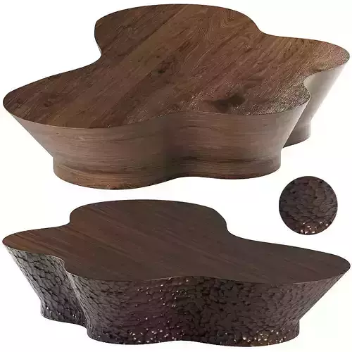 Louise Liljencrantz Ssu Smooth  Carved Coffee Table