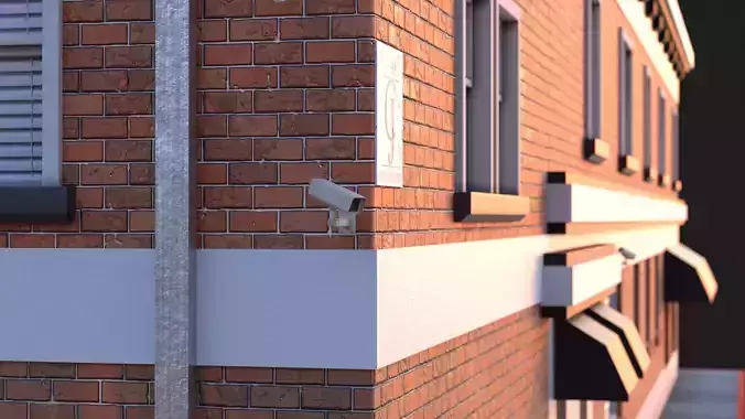144 N Brand Blvd - Los Angeles Brick Building  3D model 5