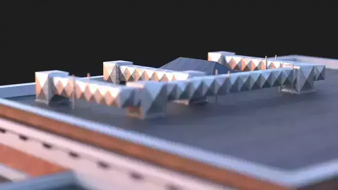 144 N Brand Blvd - Los Angeles Brick Building  3D model 7