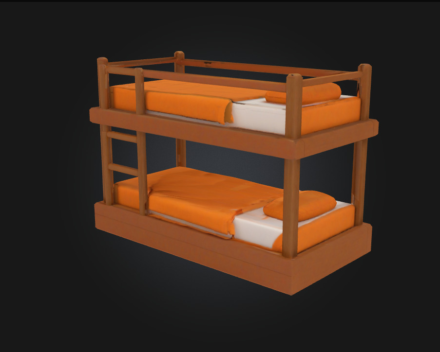 Bunk Bed Bliss  Stacked Comfort with Style 3D model_3